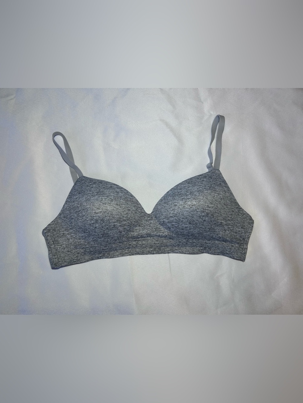 Soma Heather Gray Enbliss Wireless T-Shirt Seamless Bra Sz 36B